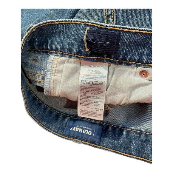 Old Navy SKINNY AJUSTE Women’s Blue Mid Rise Jeans Size 16R - Picture 7 of 11